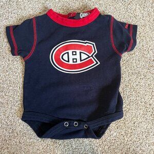 Reebok NHL Baby hockey onesie Montreal Canadien Size 0-3 months